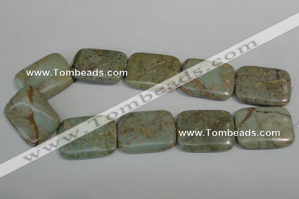 CNS258 15.5 inches 30*40mm rectangle natural serpentine jasper beads