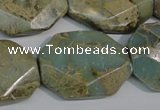 CNS263 15.5 inches 22*30mm octagonal natural serpentine jasper beads