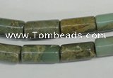 CNS275 15.5 inches 8*16mm tube natural serpentine jasper beads