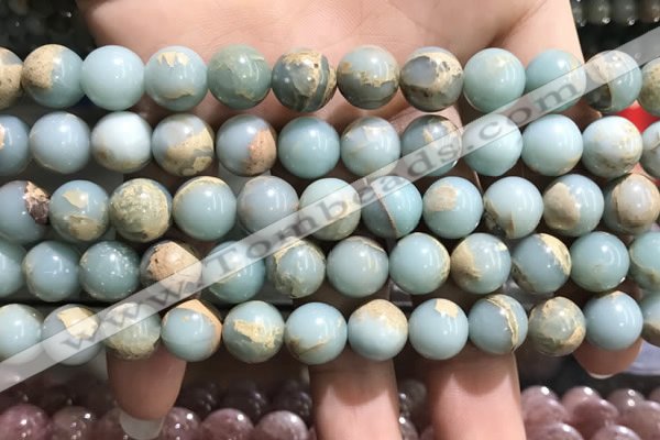 CNS302 15.5 inches 8mm round natural serpentine jasper beads