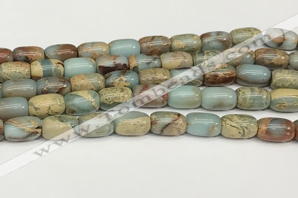 CNS311 15.5 inches 10*14mm drum serpentine jasper beads