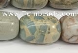 CNS313 15.5 inches 13*18mm drum serpentine jasper beads