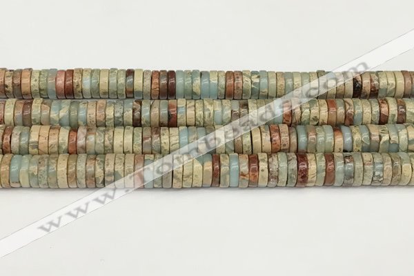 CNS320 15.5 inches 3*8mm heishi serpentine jasper beads