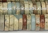 CNS321 15.5 inches 3*10mm heishi serpentine jasper beads