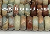 CNS327 15.5 inches 3*8mm rondelle serpentine jasper beads