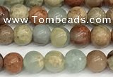 CNS330 15.5 inches 4mm round serpentine jasper beads wholesale