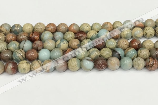 CNS332 15.5 inches 8mm round serpentine jasper beads wholesale