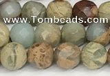 CNS341 15.5 inches 6mm faceted round serpentine jasper beads