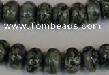 CNS414 15.5 inches 8*12mm rondelle natural serpentine jasper beads