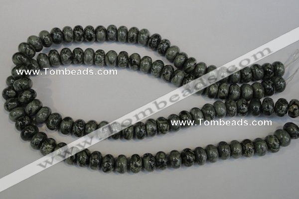 CNS414 15.5 inches 8*12mm rondelle natural serpentine jasper beads