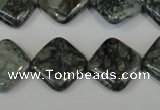 CNS430 15.5 inches 16*16mm diamond natural serpentine jasper beads