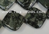 CNS432 15.5 inches 20*20mm diamond natural serpentine jasper beads