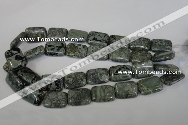 CNS438 15.5 inches 18*25mm rectangle natural serpentine jasper beads