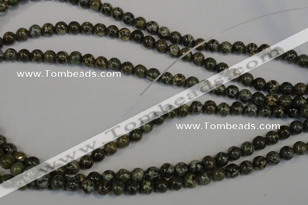 CNS501 15.5 inches 6mm round natural serpentine jasper beads