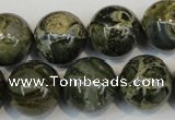 CNS506 15.5 inches 16mm round natural serpentine jasper beads