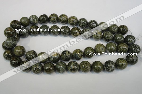 CNS506 15.5 inches 16mm round natural serpentine jasper beads