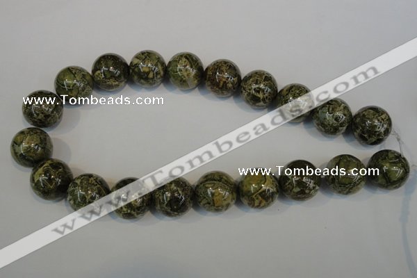 CNS508 15.5 inches 20mm round natural serpentine jasper beads