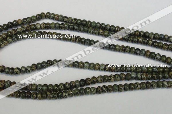 CNS510 15.5 inches 4*6mm rondelle natural serpentine jasper beads