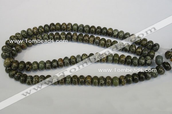 CNS512 15.5 inches 8*12mm rondelle natural serpentine jasper beads