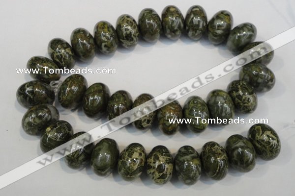 CNS517 15.5 inches 14*20mm rondelle natural serpentine jasper beads