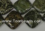 CNS532 15.5 inches 20*20mm diamond natural serpentine jasper beads