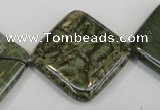 CNS533 15.5 inches 25*25mm diamond natural serpentine jasper beads