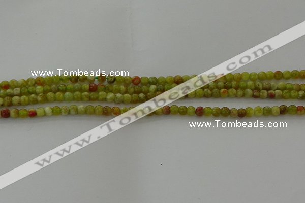 CNS599 15.5 inches 3mm round green dragon serpentine jasper beads