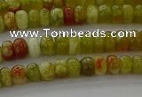 CNS609 15.5 inches 2.5*4mm rondelle green dragon serpentine jasper beads