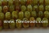 CNS610 15.5 inches 4*6mm rondelle green dragon serpentine jasper beads