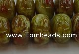 CNS616 15.5 inches 12*18mm rondelle green dragon serpentine jasper beads