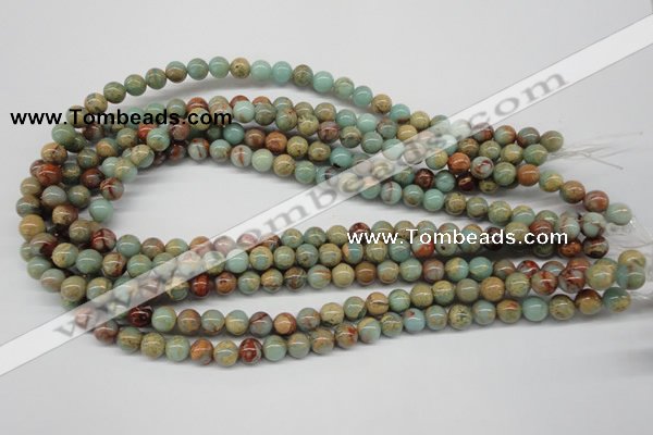 CNS62 15.5 inches 8mm round natural serpentine jasper beads