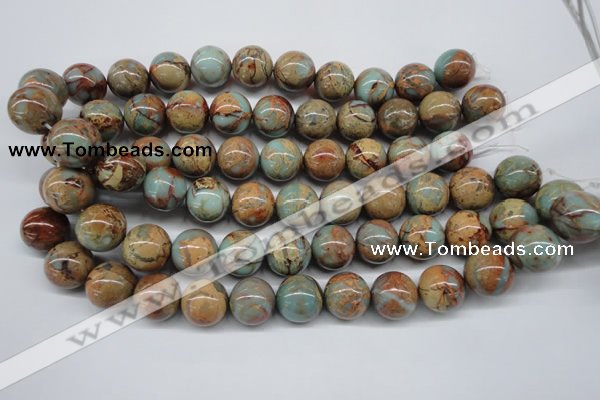 CNS67 15.5 inches 18mm round natural serpentine jasper beads