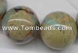 CNS68 15.5 inches 22mm round natural serpentine jasper beads