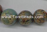 CNS69 15.5 inches 10mm - 22mm round natural serpentine jasper beads