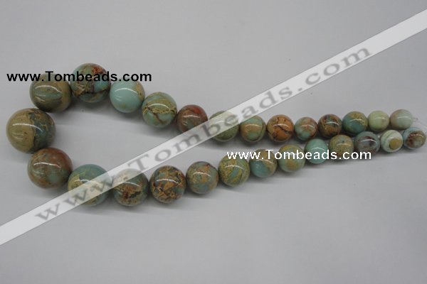 CNS69 15.5 inches 10mm - 22mm round natural serpentine jasper beads