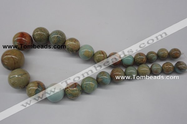 CNS70 15.5 inches 12mm - 24mm round natural serpentine jasper beads