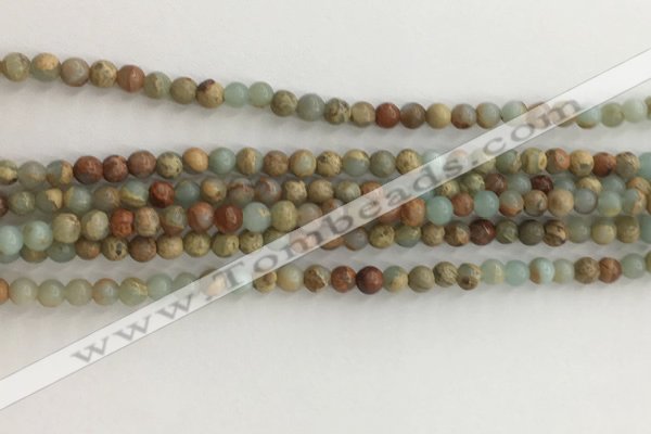 CNS700 15.5 inches 4mm round serpentine jasper beads wholesale