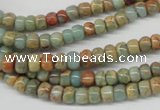 CNS71 15.5 inches 4*6mm rondelle natural serpentine jasper beads