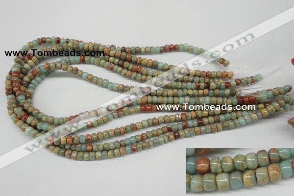 CNS71 15.5 inches 4*6mm rondelle natural serpentine jasper beads