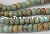 CNS72 15.5 inches 5*8mm rondelle natural serpentine jasper beads