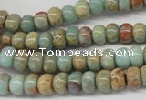 CNS72 15.5 inches 5*8mm rondelle natural serpentine jasper beads