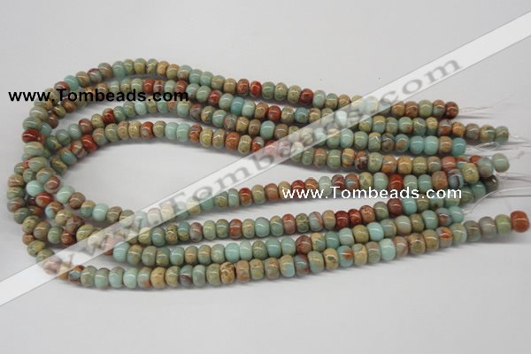 CNS72 15.5 inches 5*8mm rondelle natural serpentine jasper beads