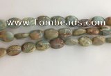 CNS724 15.5 inches 10*14mm oval serpentine jasper beads wholesale