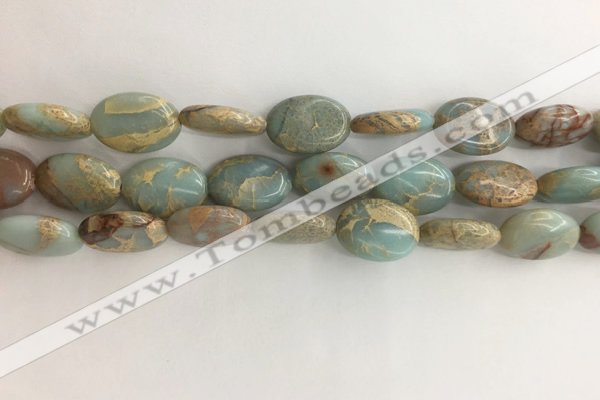 CNS725 15.5 inches 12*16mm oval serpentine jasper beads wholesale