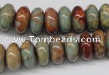 CNS75 15.5 inches 7*14mm rondelle natural serpentine jasper beads