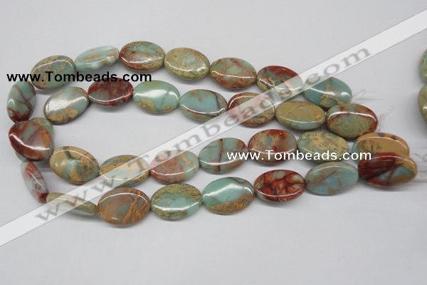 CNS94 15.5 inches 18*25mm oval natural serpentine jasper beads