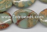 CNS96 15.5 inches 22*30mm oval natural serpentine jasper beads