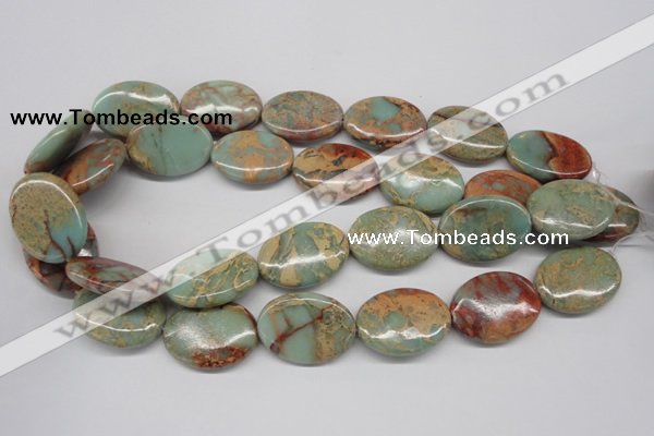 CNS96 15.5 inches 22*30mm oval natural serpentine jasper beads