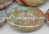 CNS97 15.5 inches 30*40mm oval natural serpentine jasper beads