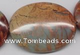 CNS98 15.5 inches 35*45mm oval natural serpentine jasper beads